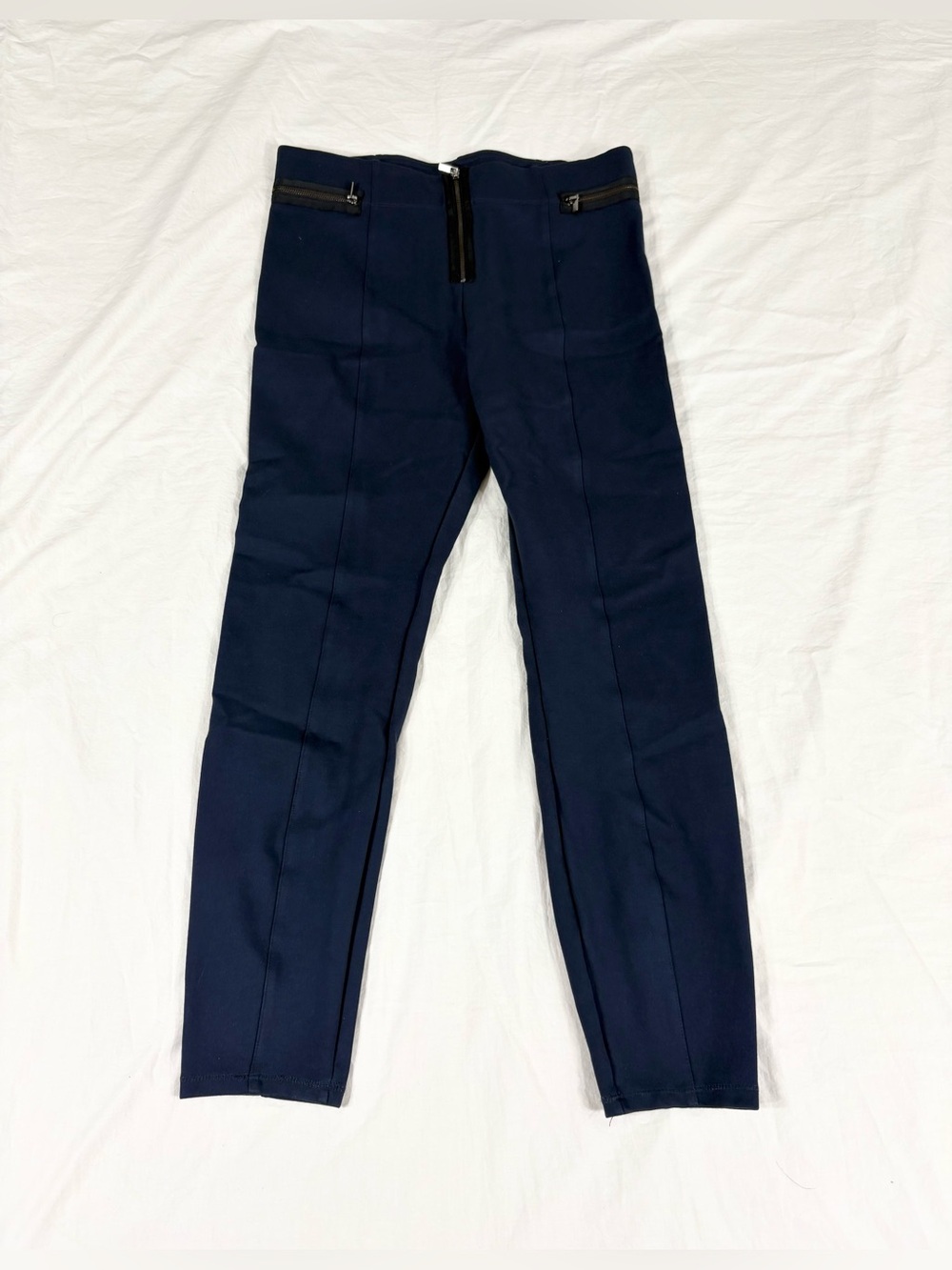 Abercrombie And Fitch Women Blue Zipper Leggings Size M
